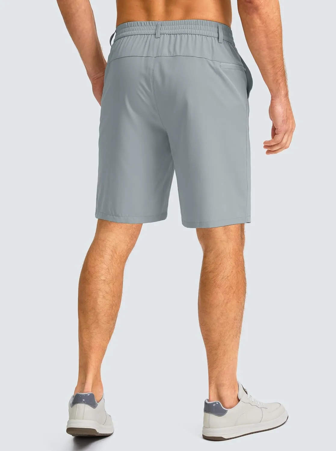 G Gradual Men's Casual Shorts 9" Lightweight Golf Shorts for Men Stretch with 3 Pockets Quick Dry Breathable Work Shorts