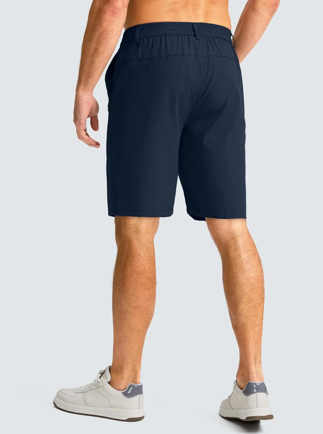 G Gradual Men's Casual Shorts 9" Lightweight Golf Shorts for Men Stretch with 3 Pockets Quick Dry Breathable Work Shorts