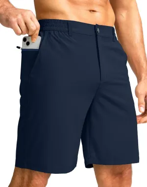 G Gradual Men's Casual Shorts 9" Lightweight Golf Shorts for Men Stretch with 3 Pockets Quick Dry Breathable Work Shorts