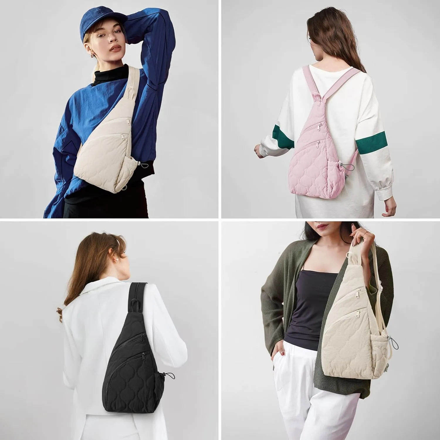 G4Free Casual Crossbody Bag Sling Daypack for Women Lightweight Backpack Fashionable Chest Bag for Daily Outings