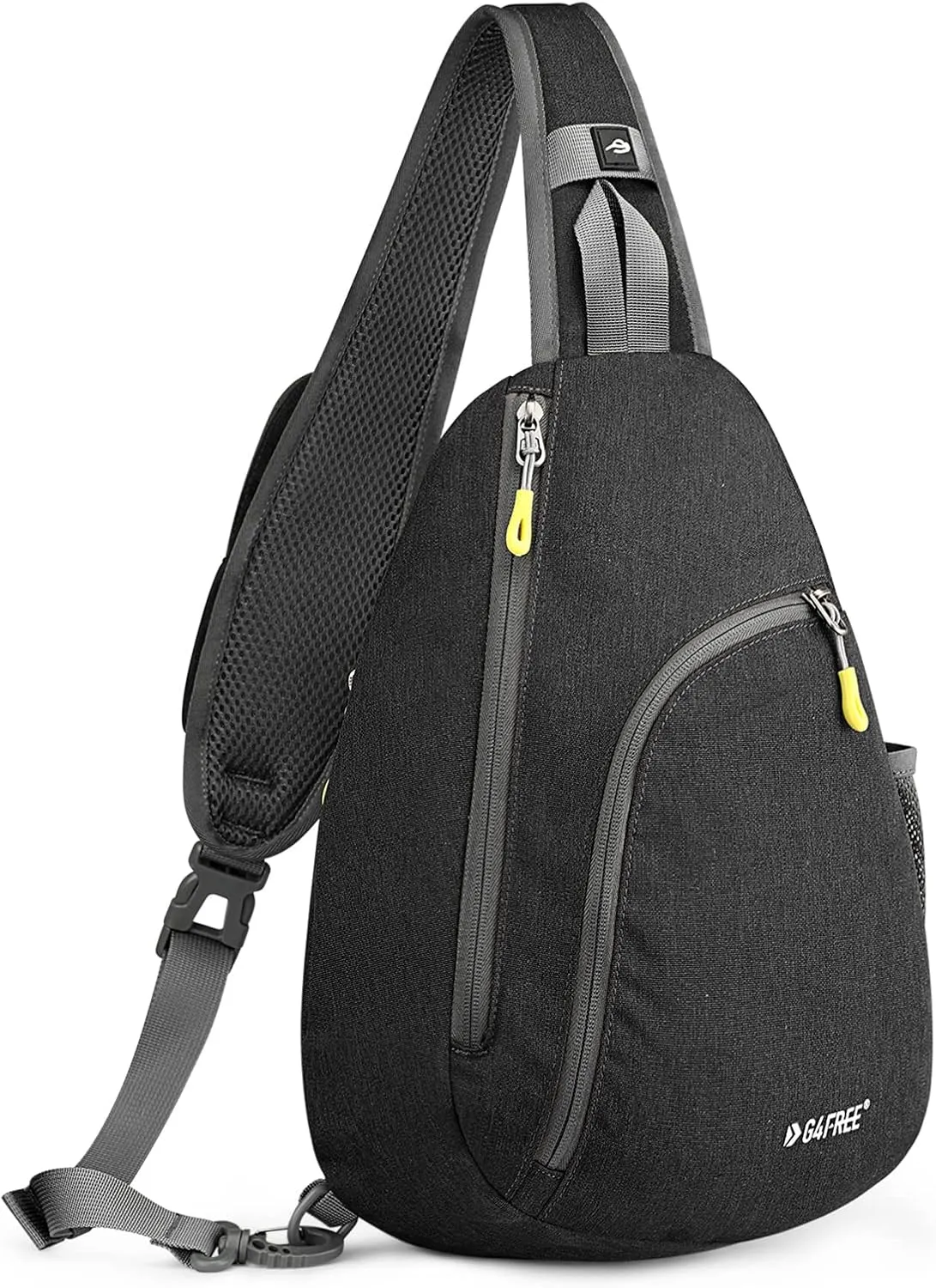 G4Free RFID Sling Bag Crossbody Backpack Casual Chest Shoulder Daypack Gym Bag for Hiking Travel 7L(Dark Gray)