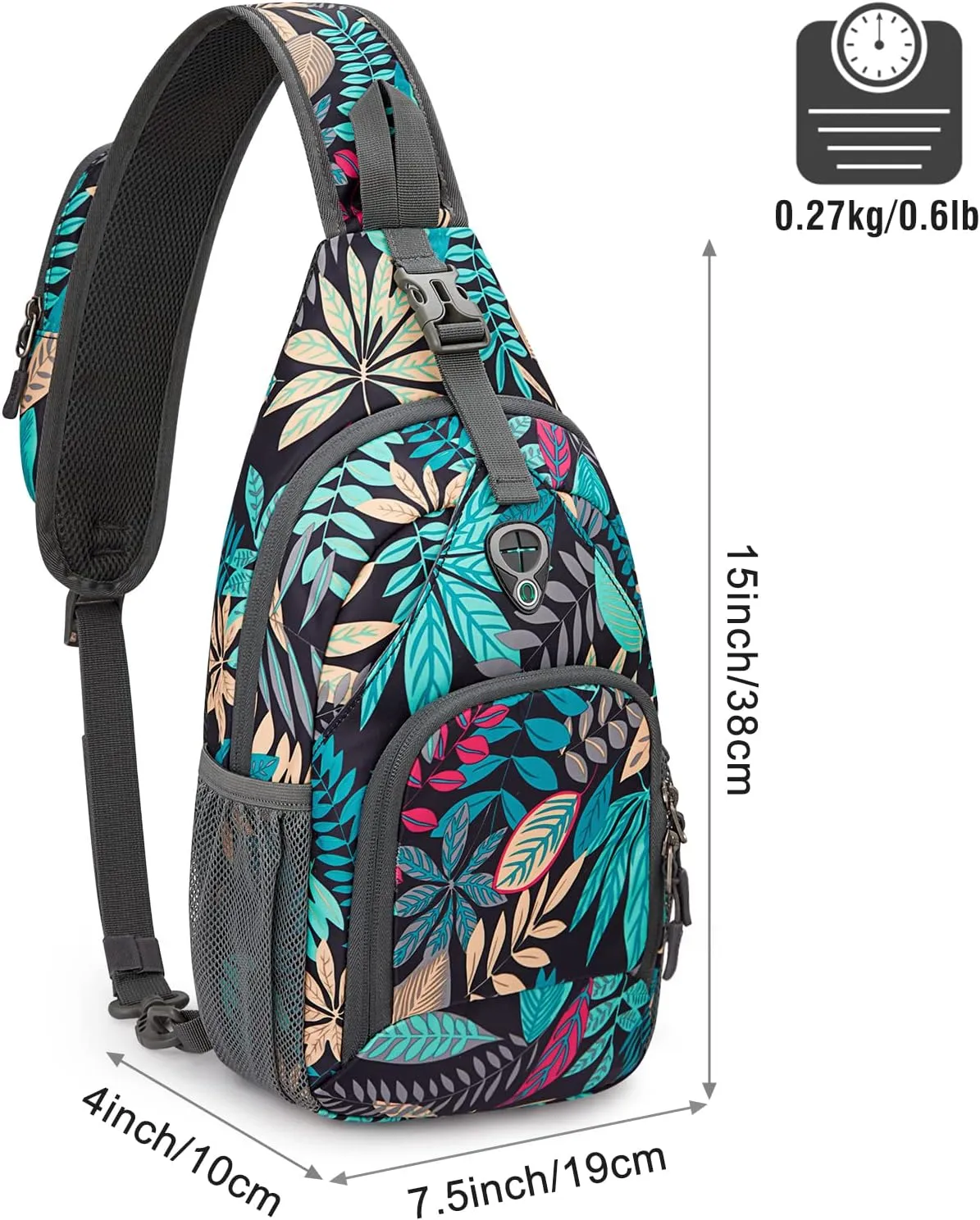 G4Free RFID Sling Bag Crossbody Backpack Small Chest Shoulder Bag Hiking Outdoor