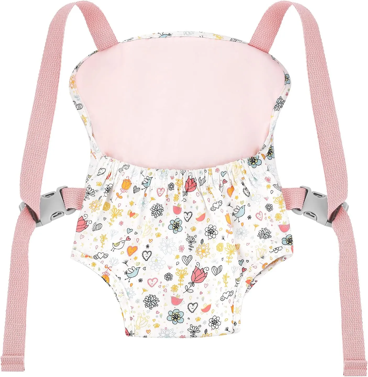 GAGAKU Doll Carrier Soft Cotton Front and Back Carrying with Adjustable Straps for Baby - Rose Garden