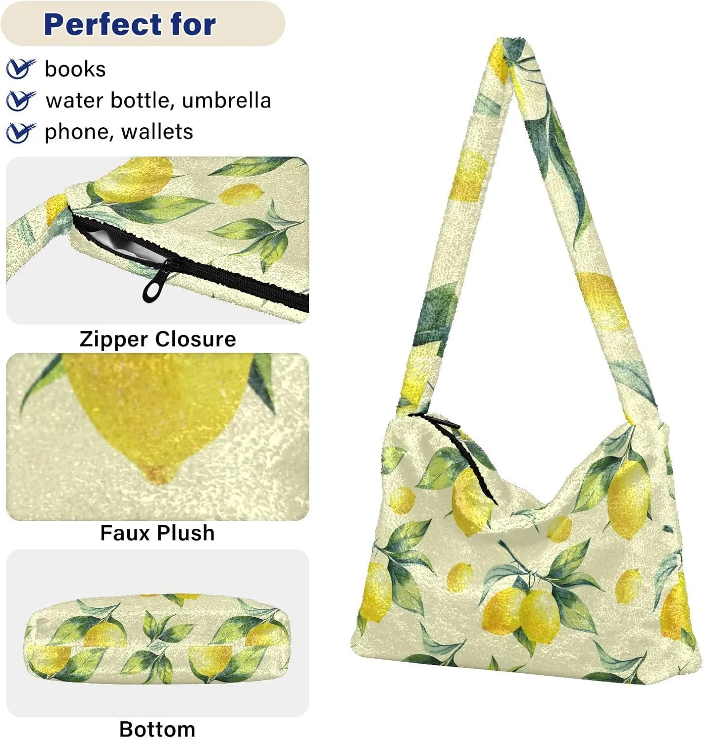 GAIGEO Lemons Womens Shoulder Bag, Handbag Shoulder Bag, Shoulder Handbags for Women