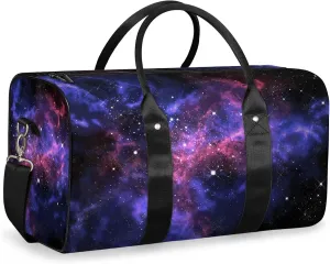 Galaxy Travel Duffle Bag, Weekender Bags for Women Men, Carry on Overnight Bag Waterproof Gym Bags, Hospital Bag for Labor and Delivery