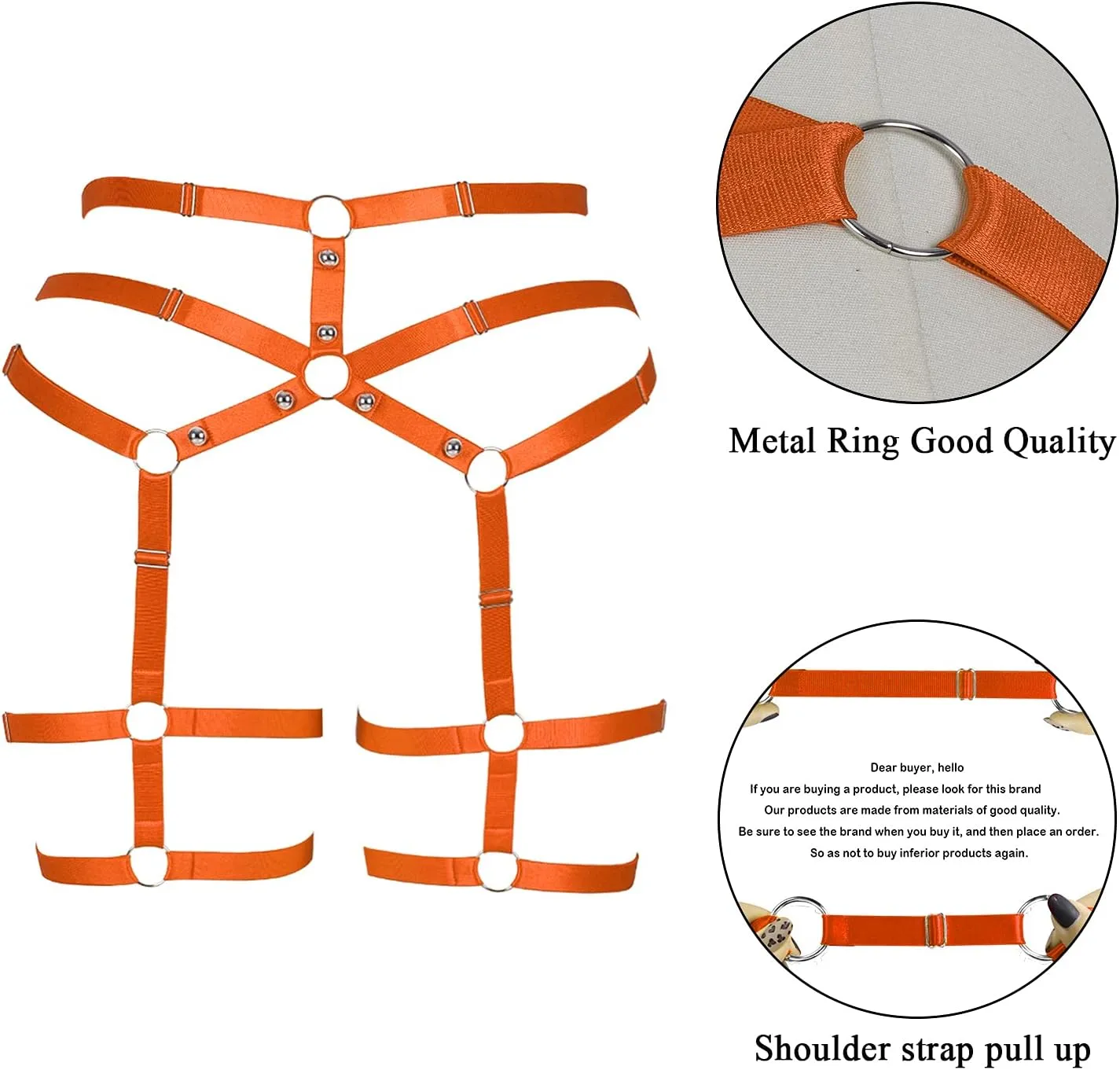 Garter Belts Leg Strap Body Harness for Women Plump Large Size Festival Rave Gothic Lingerie cage Punk Plus Size