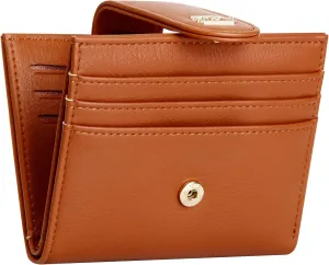GEEAD Small Wallets for Women Slim Bifold Credit Card Holder Minimalist Zipper Coin Pocket