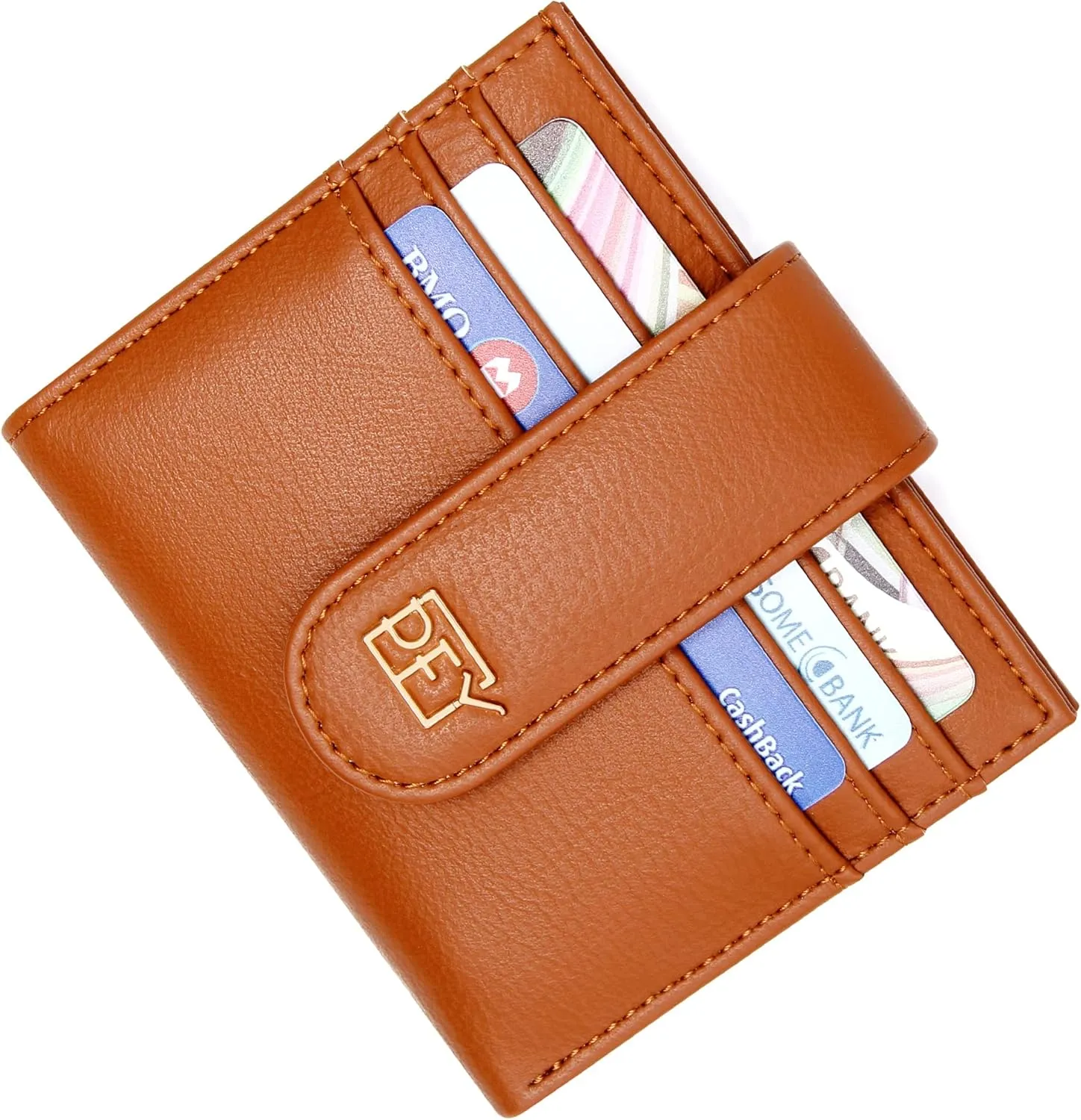 GEEAD Small Wallets for Women Slim Bifold Credit Card Holder Minimalist Zipper Coin Pocket