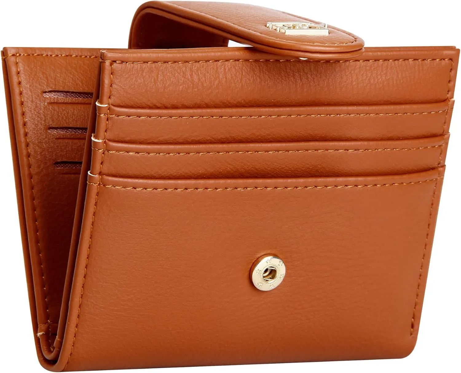 GEEAD Small Wallets for Women Slim Bifold Credit Card Holder Minimalist Zipper Coin Pocket
