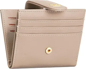 GEEAD Small Wallets for Women Slim Bifold Credit Card Holder Minimalist Zipper Coin Pocket