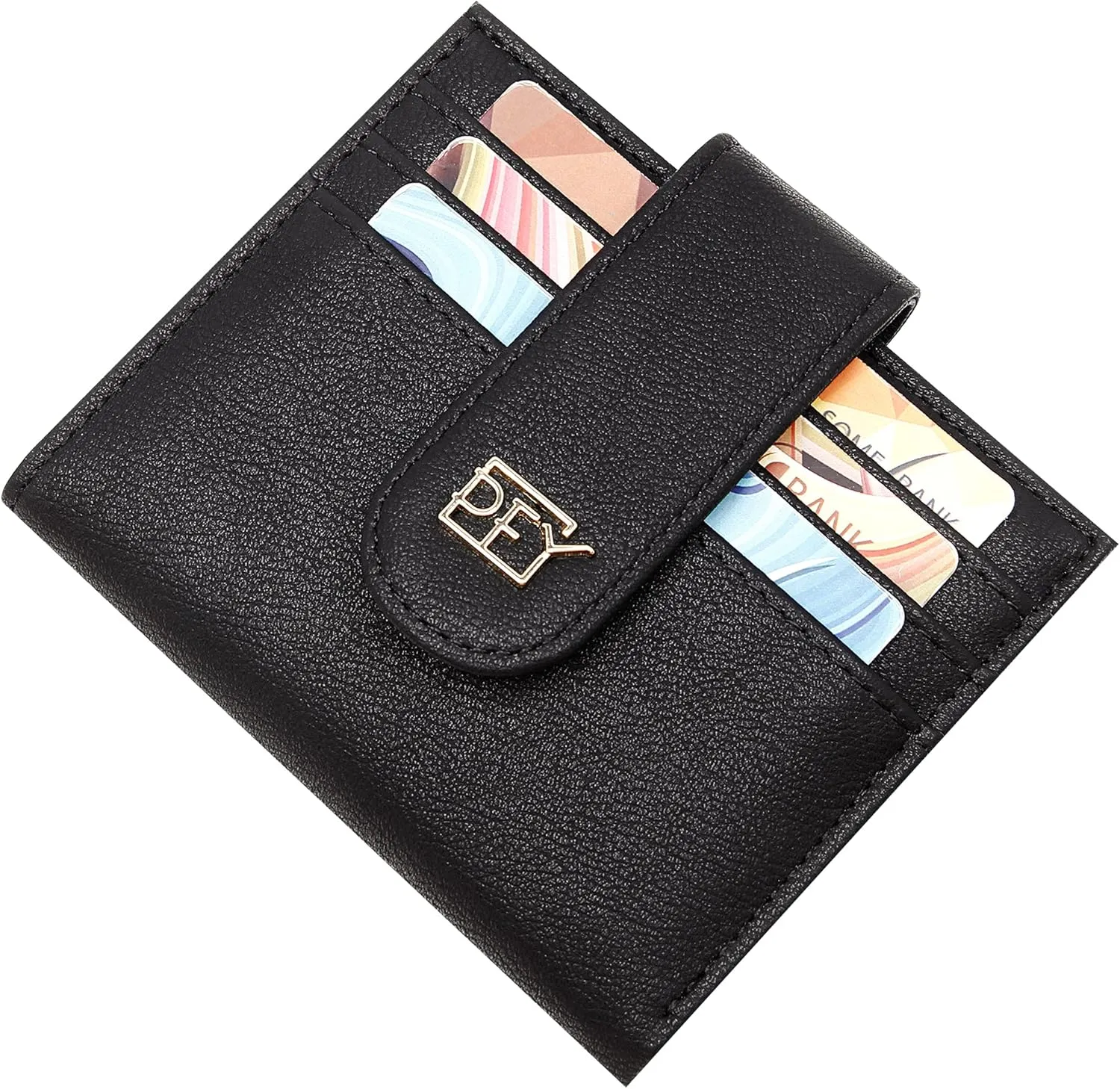 GEEAD Small Wallets for Women Slim Bifold Credit Card Holder Minimalist Zipper Coin Pocket