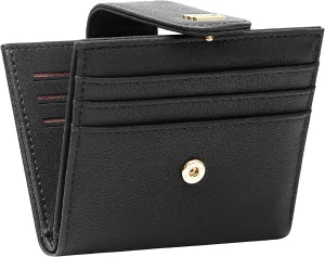 GEEAD Small Wallets for Women Slim Bifold Credit Card Holder Minimalist Zipper Coin Pocket