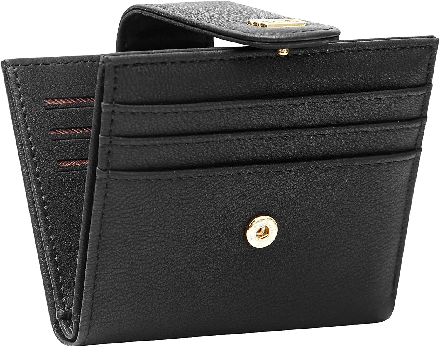 GEEAD Small Wallets for Women Slim Bifold Credit Card Holder Minimalist Zipper Coin Pocket