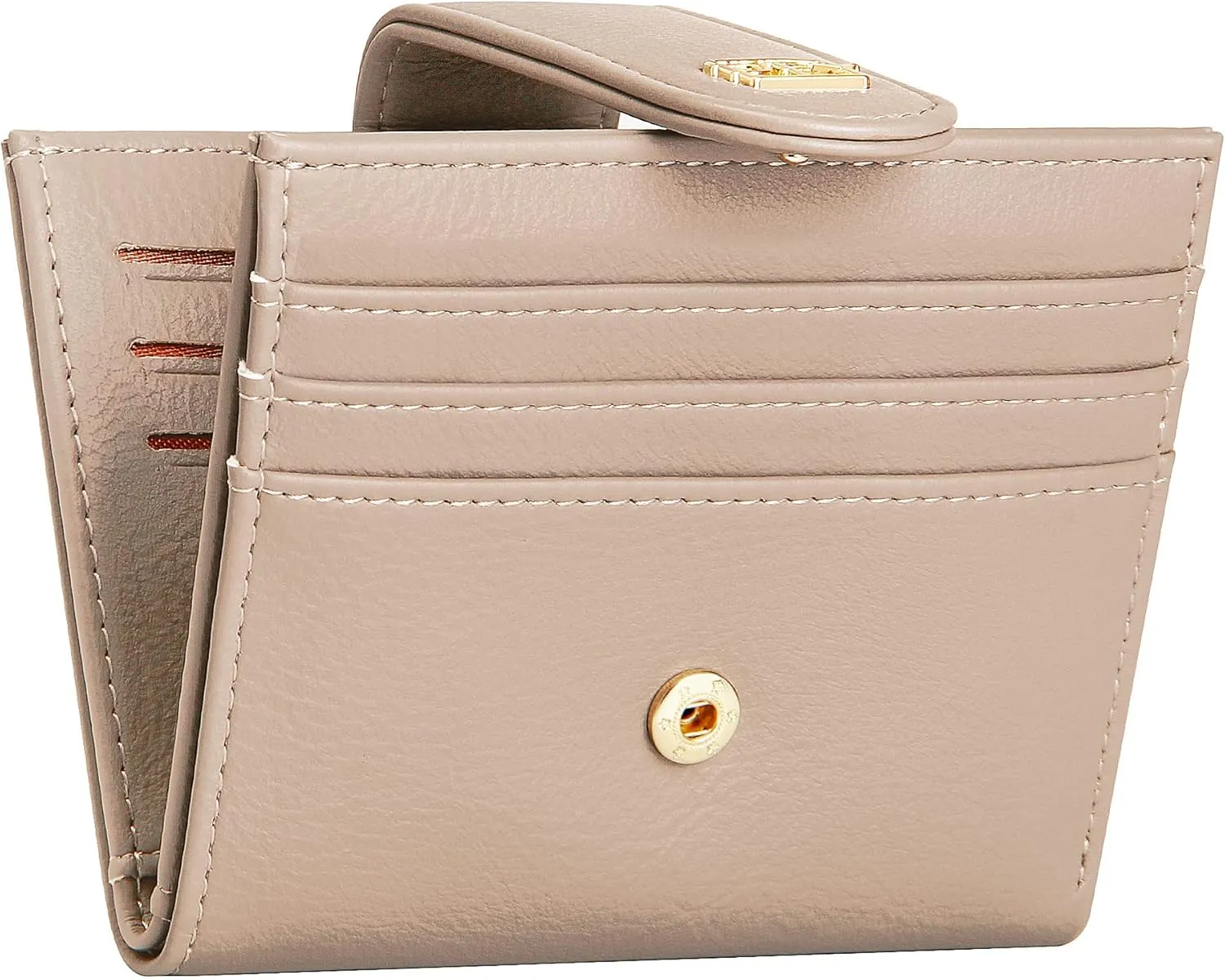 GEEAD Small Wallets for Women Slim Bifold Credit Card Holder Minimalist Zipper Coin Pocket