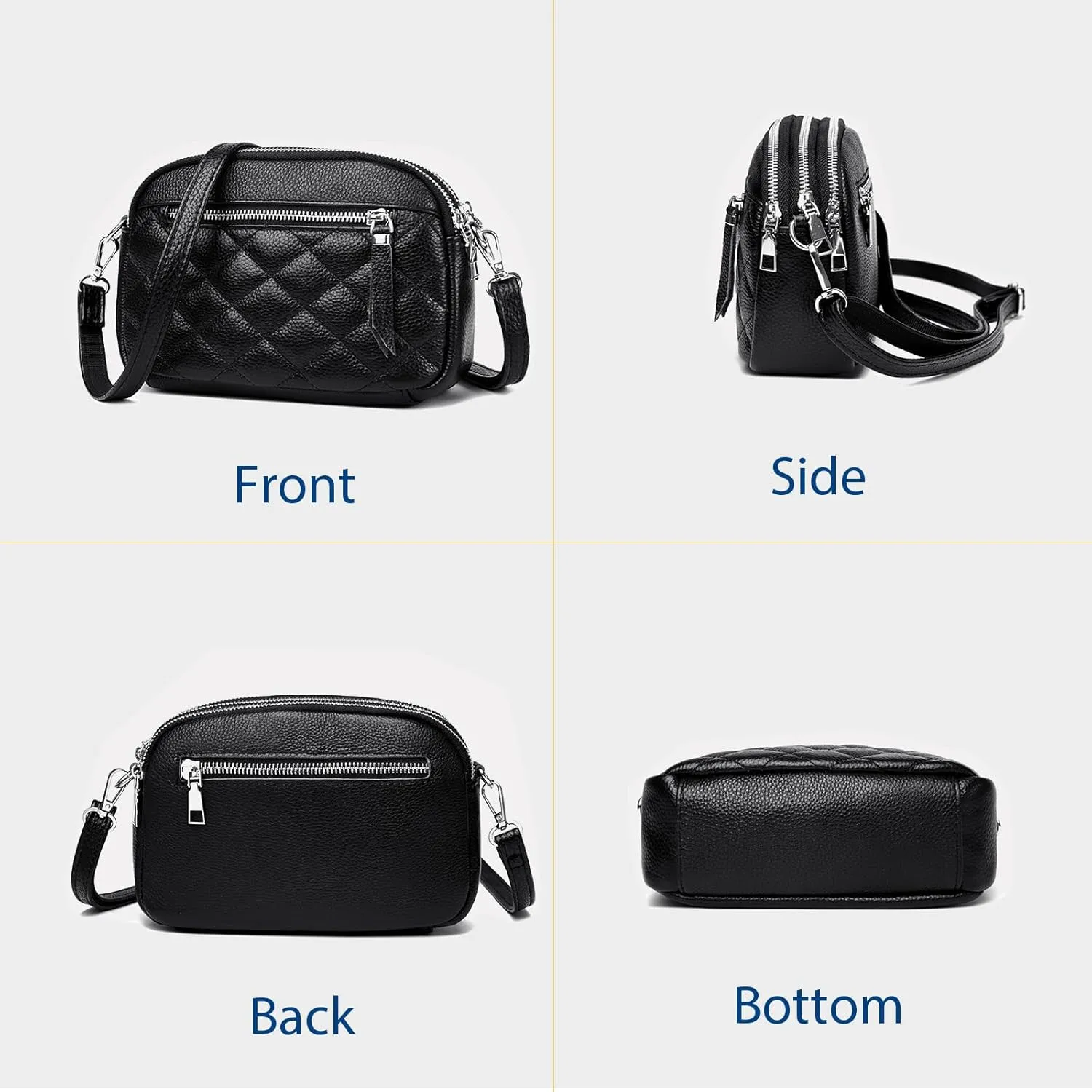 Genuine Leather Crossbody Purses for Women Small Crossbody Shoulder Handbags Clutch Purse