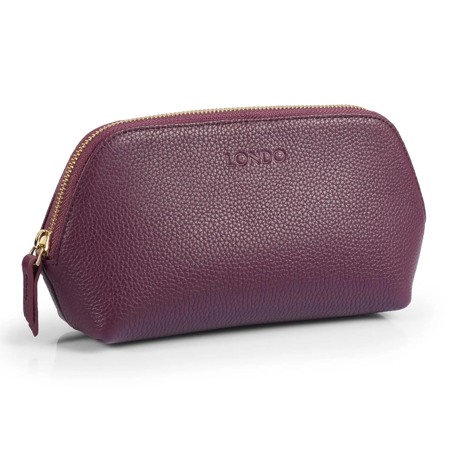 Genuine Leather Makeup Bag Cosmetic Pouch Travel Organizer Toiletry Clutch