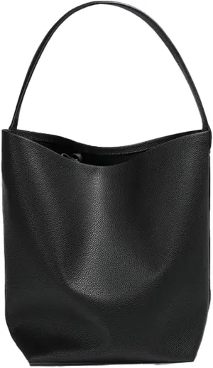 Genuine Leather Shoulder Bags for Women Ladies Large Bucket Tote Purse Handbags Trendy Soft Working Satchel