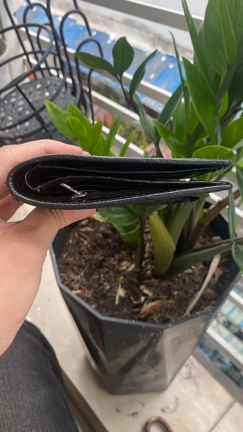 Genuine leather wallets men Alligator Wallet Men alligator Skin Wallets for Mens men wallet alligator mens alligator wallets (Black Nail Leather)