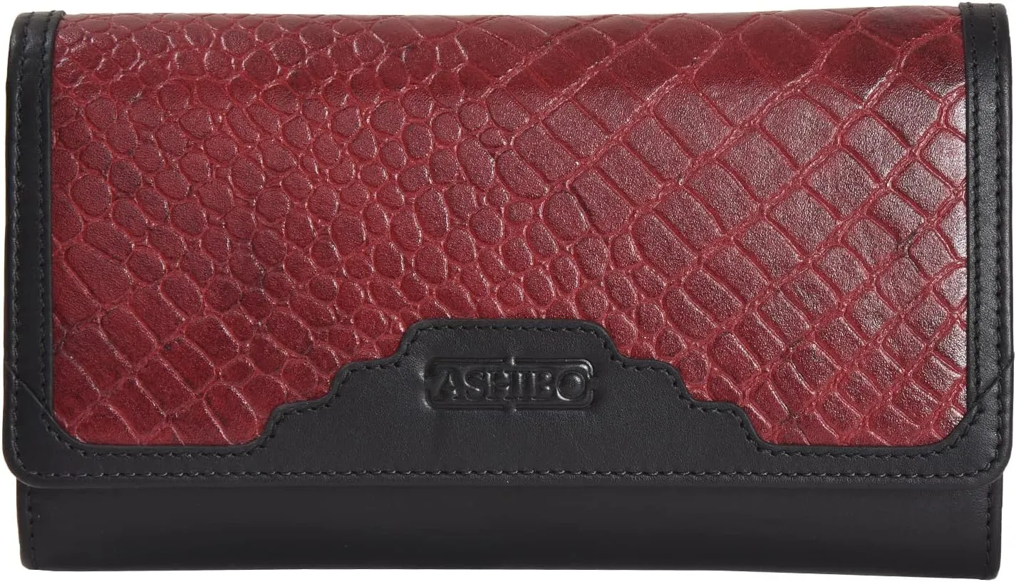 Genuine Leather Wristlet Clutch Wallet Purse