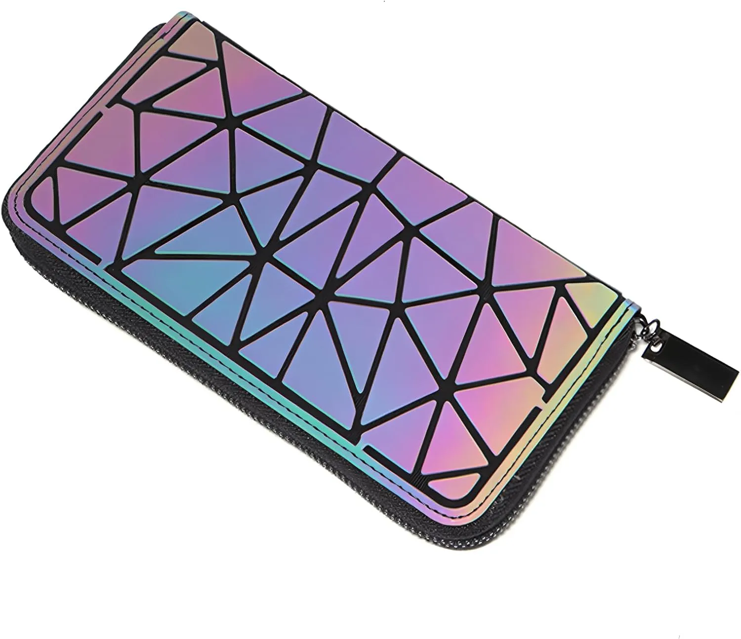 Geometric Clutch Wallet Luminous Lattice Purse Coin Purse Handbag For Women