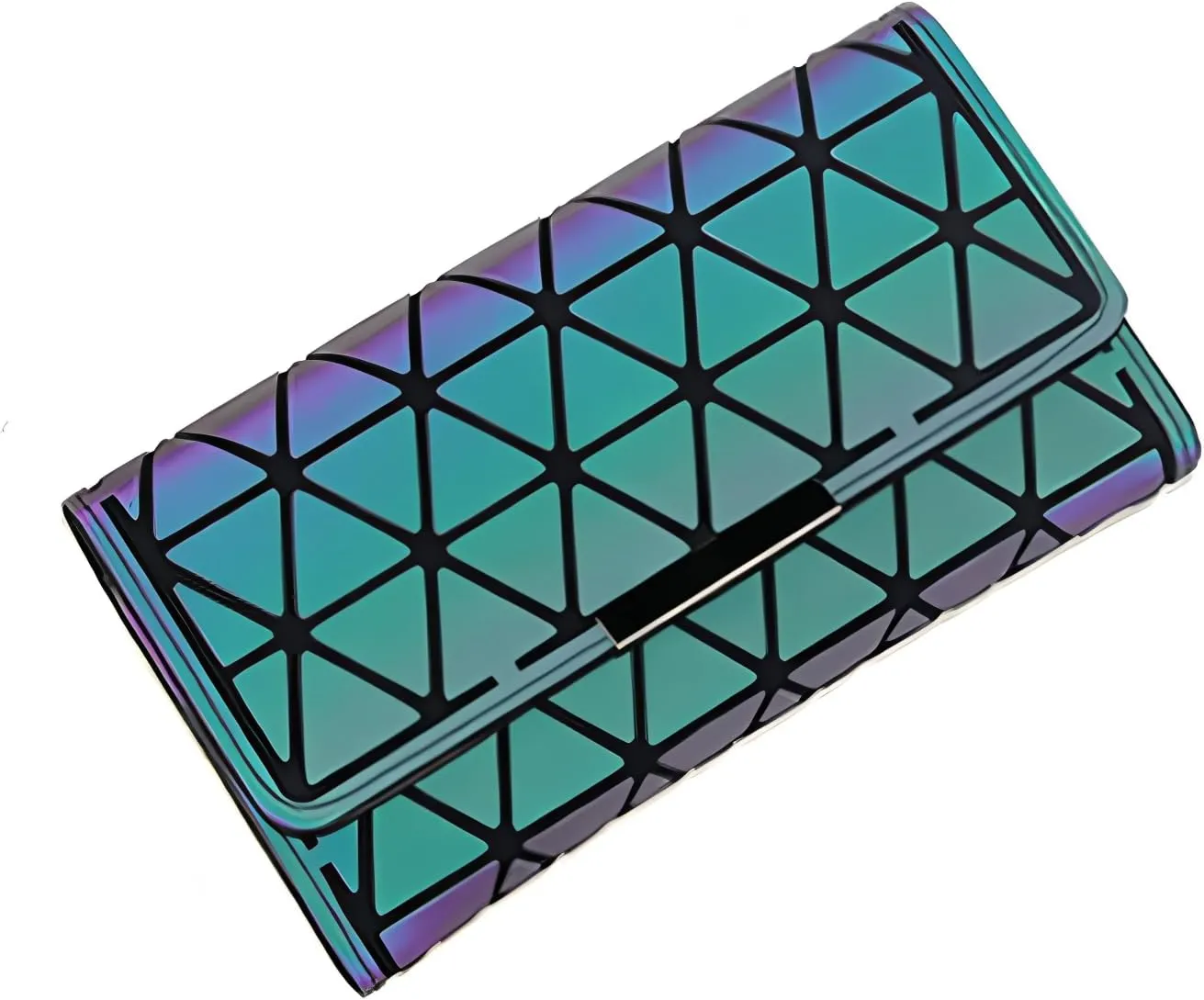 Geometric Clutch Wallet Luminous Lattice Purse Coin Purse Handbag For Women