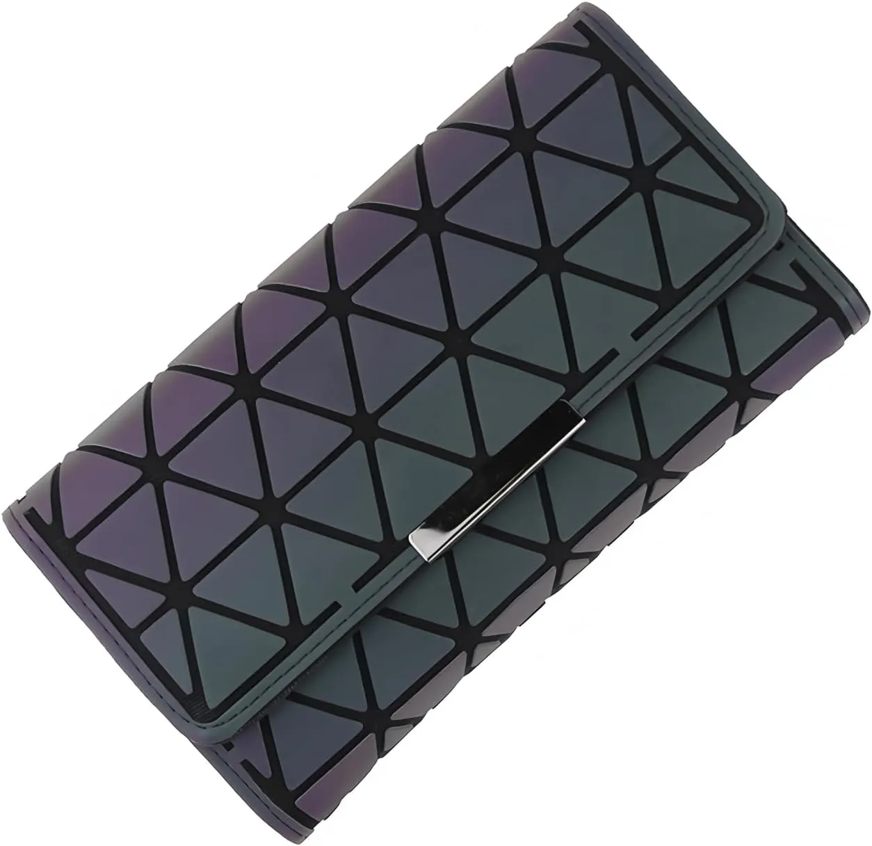 Geometric Clutch Wallet Luminous Lattice Purse Coin Purse Handbag For Women