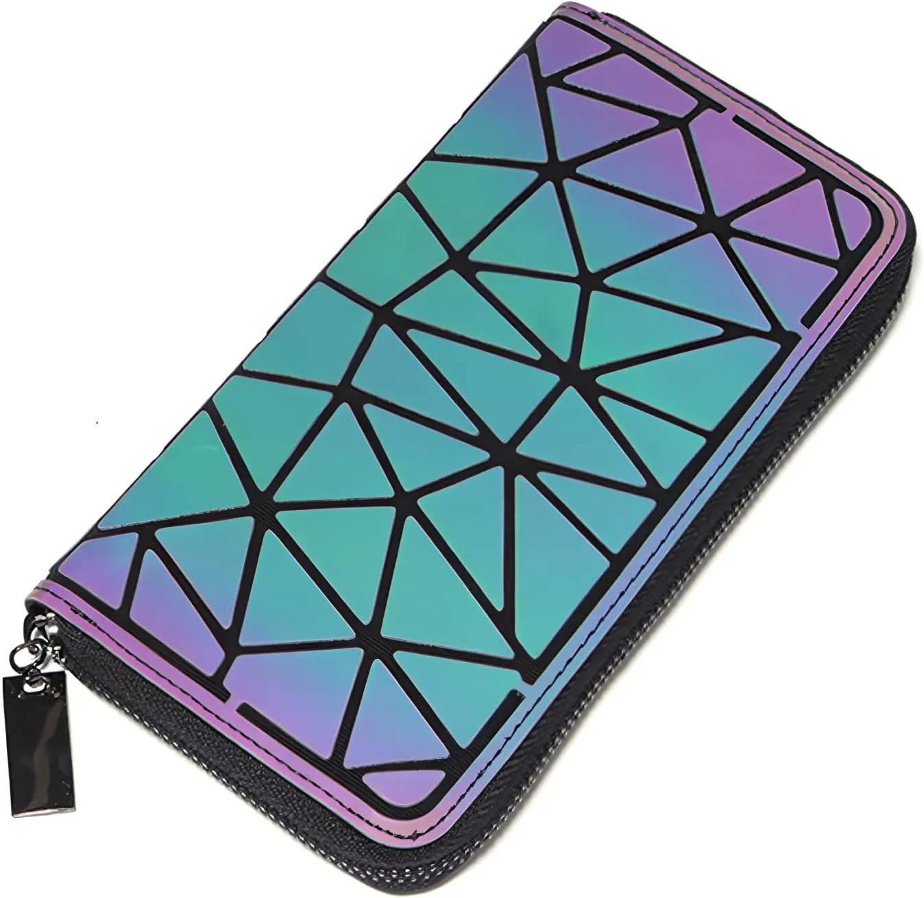Geometric Clutch Wallet Luminous Lattice Purse Coin Purse Handbag For Women