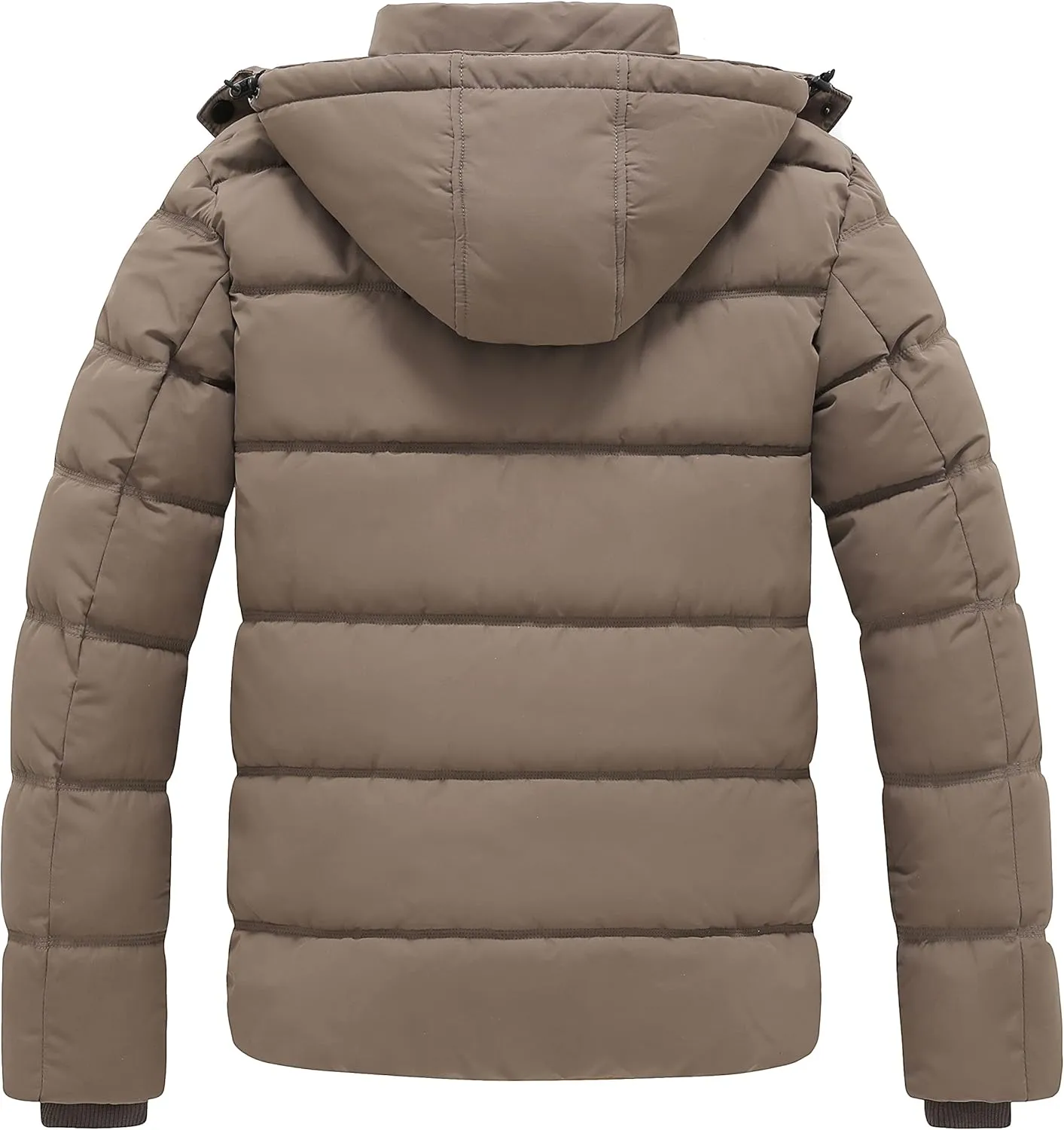 GGleaf Men's Hooded Winter Coat Warm Puffer Jacket Thicken Quilted Jacket