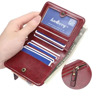 GGOOB Small Leather Wallet Women Y2k Goth Wallet Vintage Bifold Wallet Women Mini Coquette Cash Wallet with Coin Pouch (Blue-Style 2,Mini)