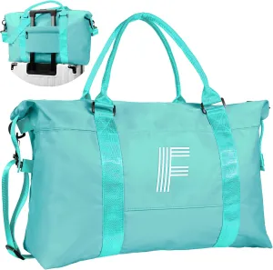 Gifts for Teen Girls, Birthday Gift, Initial Travel Bag, Sports Bag, Personalized Weekender Bag, Monogram Overnight Bag Gift for Her (Letter F)
