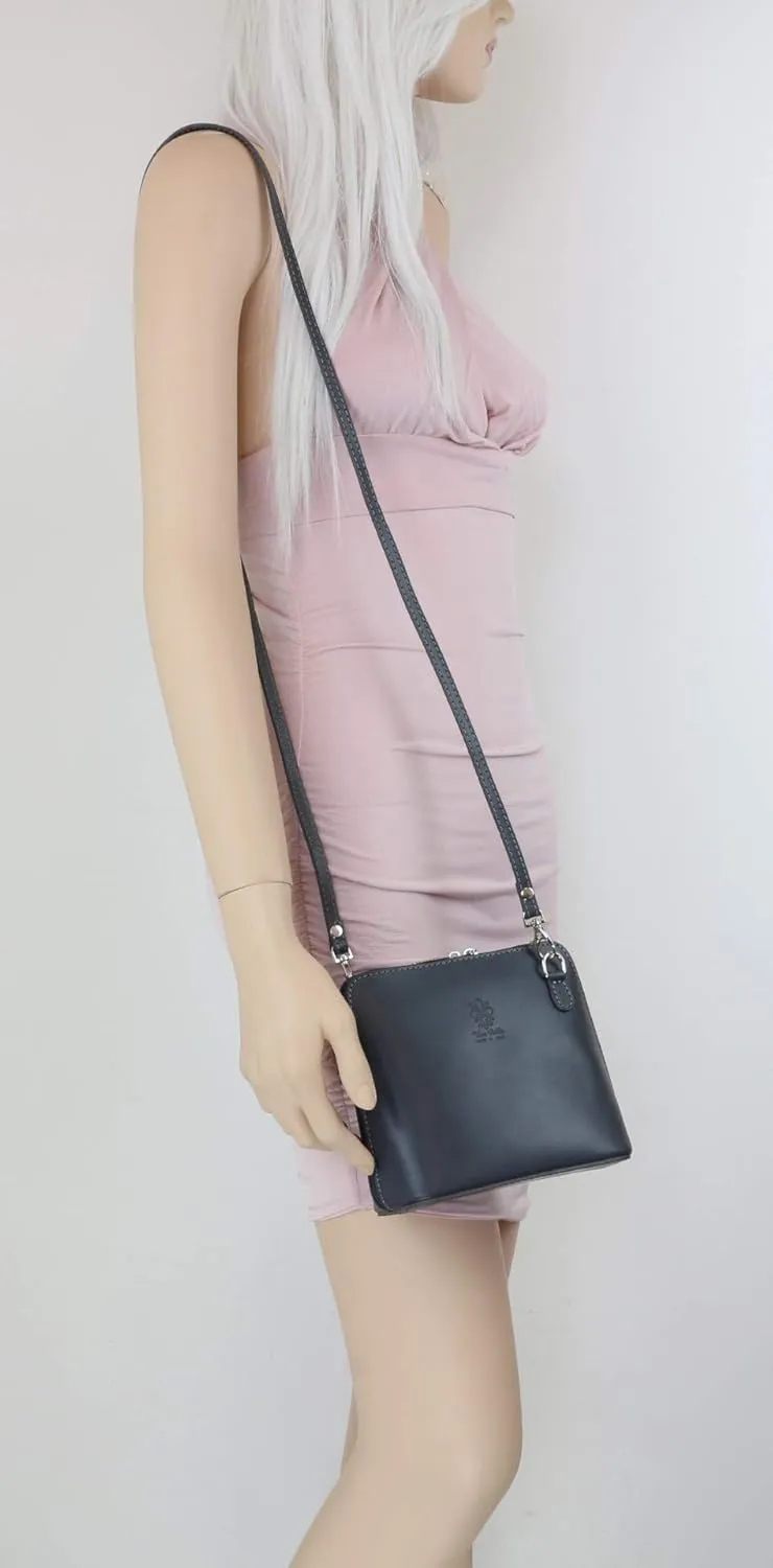 Girly HandBags Leather Snake Skin Rigid Cross Body Shoulder Bag