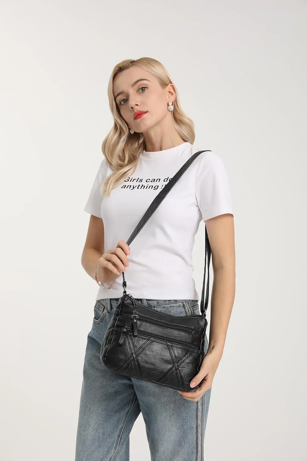 Gladdon Small Crossbody Bags for Women Leather Shoulder Purses Vegan Womens Cross body Bag Lightweight