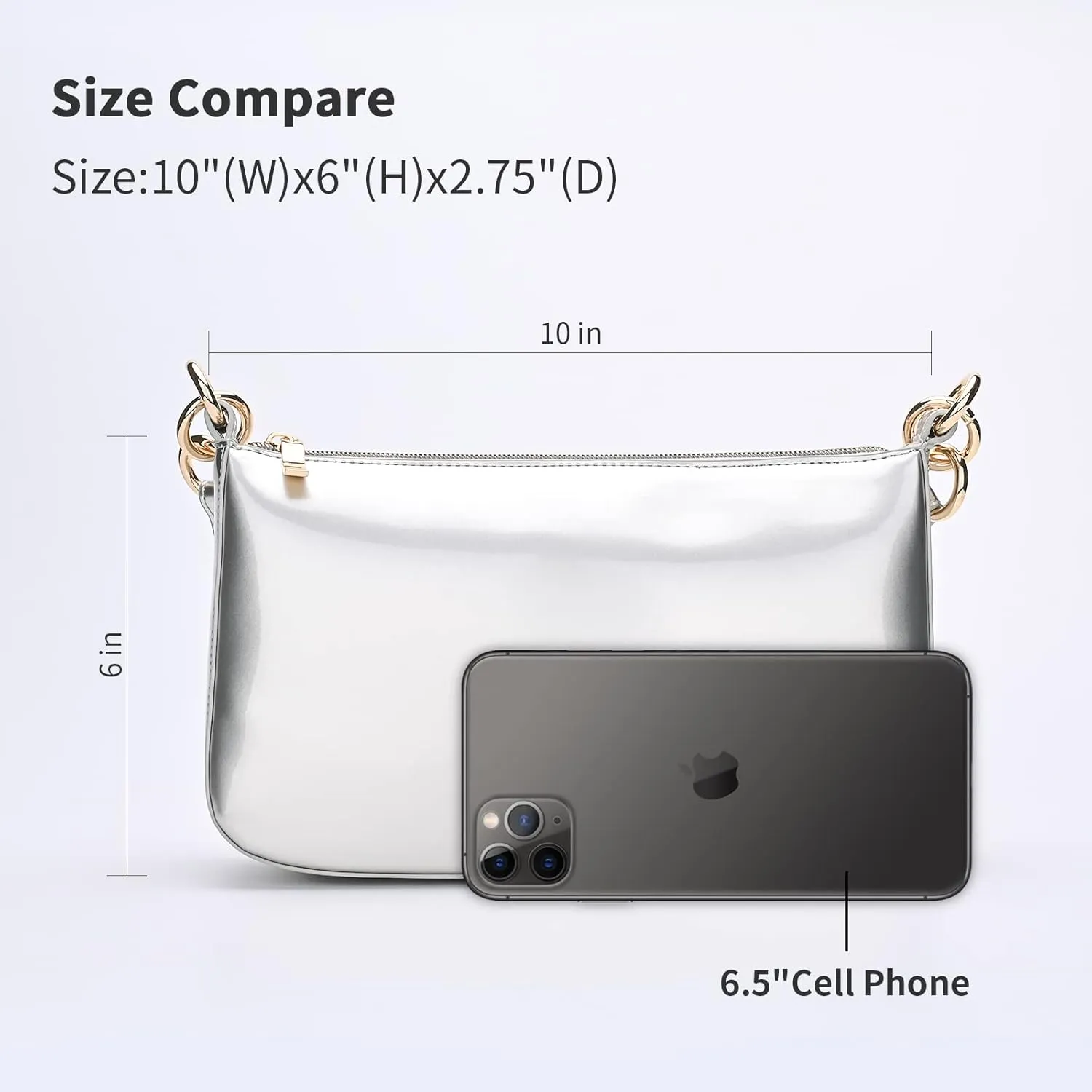 Glossy Faux Patent Leather Shoulder Bag for Women, Shiny Casual Clutch Purse, Mini Trendy Y2K Handbag