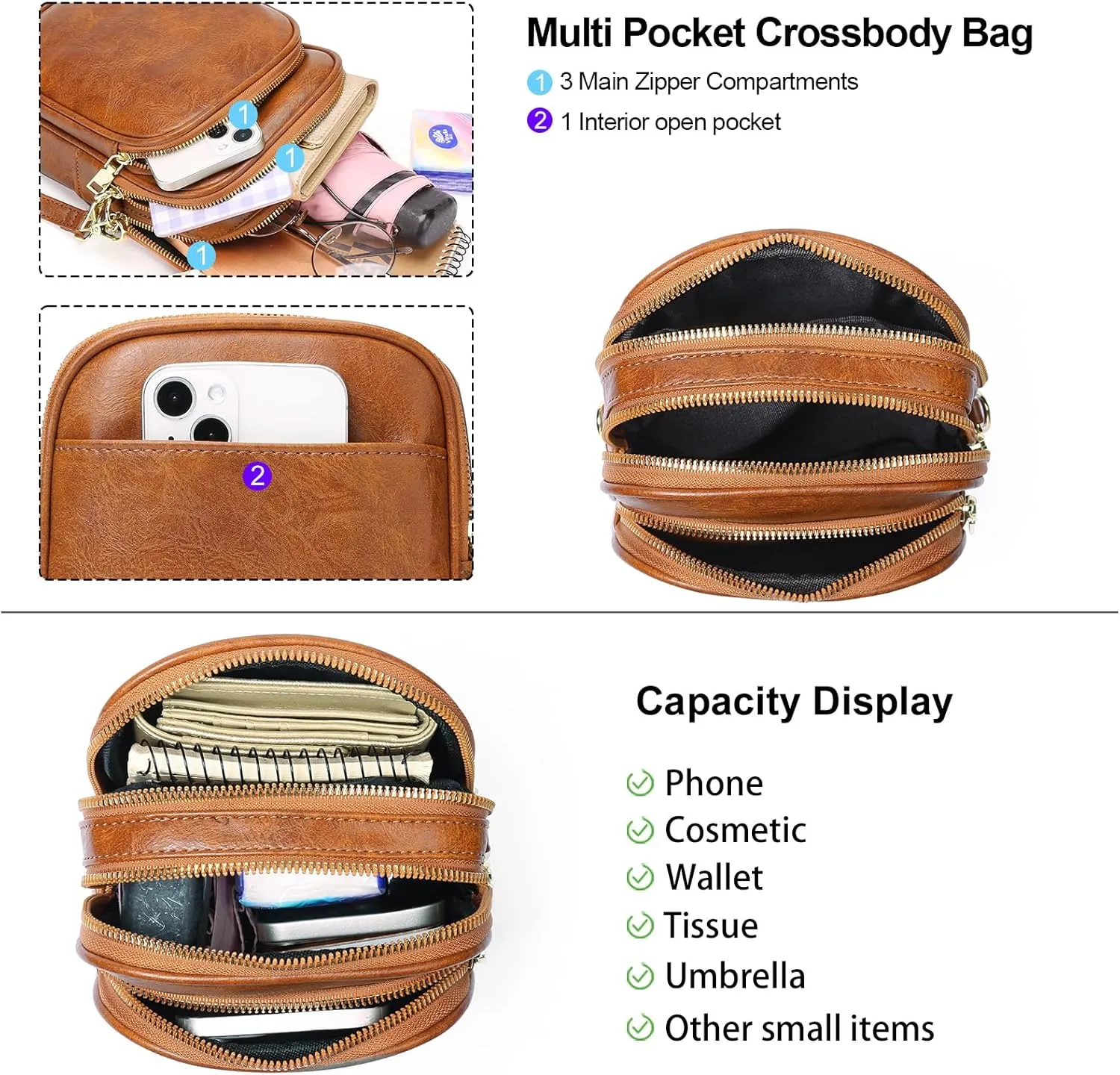 GOIACII Small Shoulder Bag for Women Mini Crossbody Bag Purse