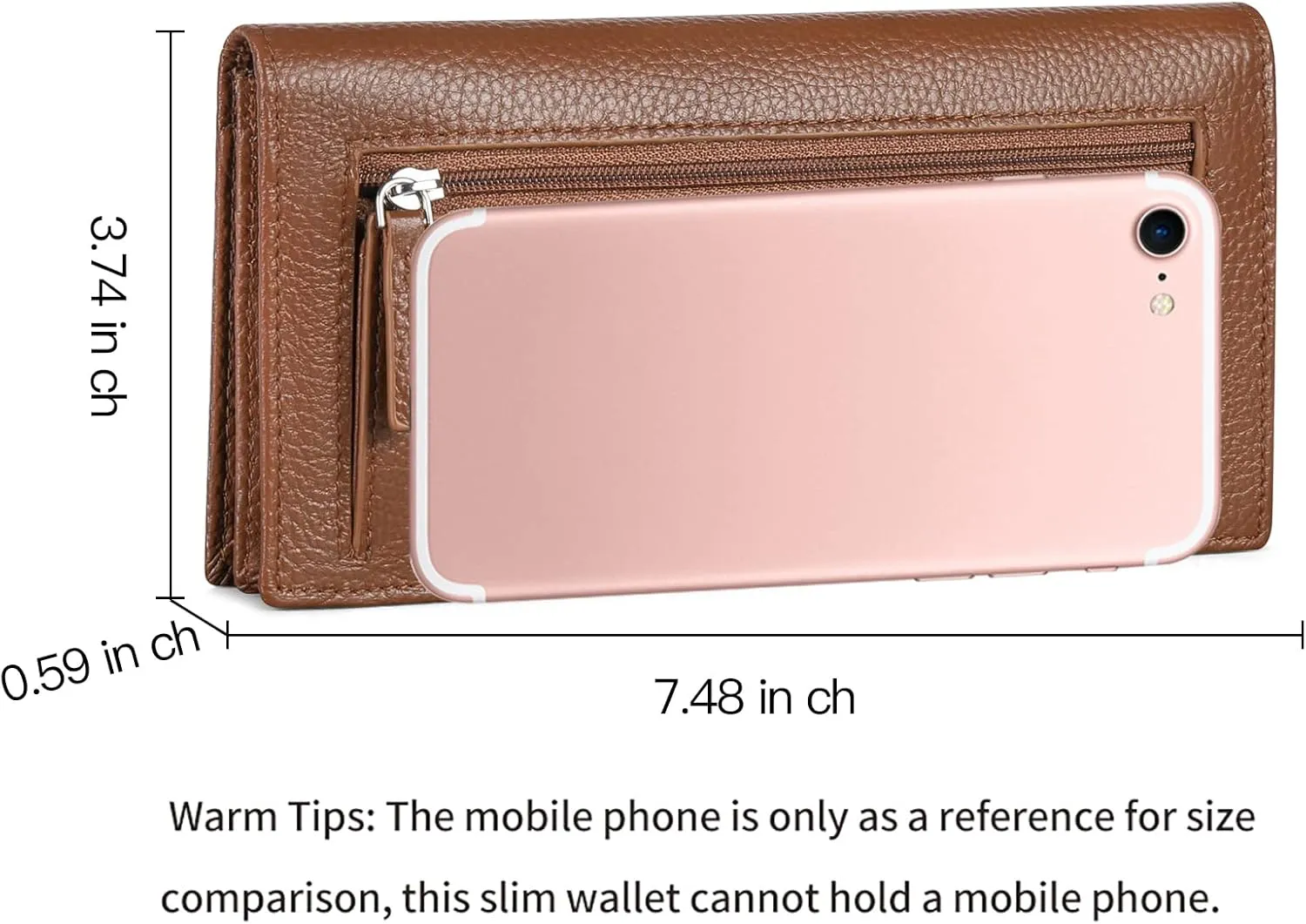 GOIACII Wallets for Women RFID Blocking Ultra Slim Real Leather Credit Card Holder Clutch