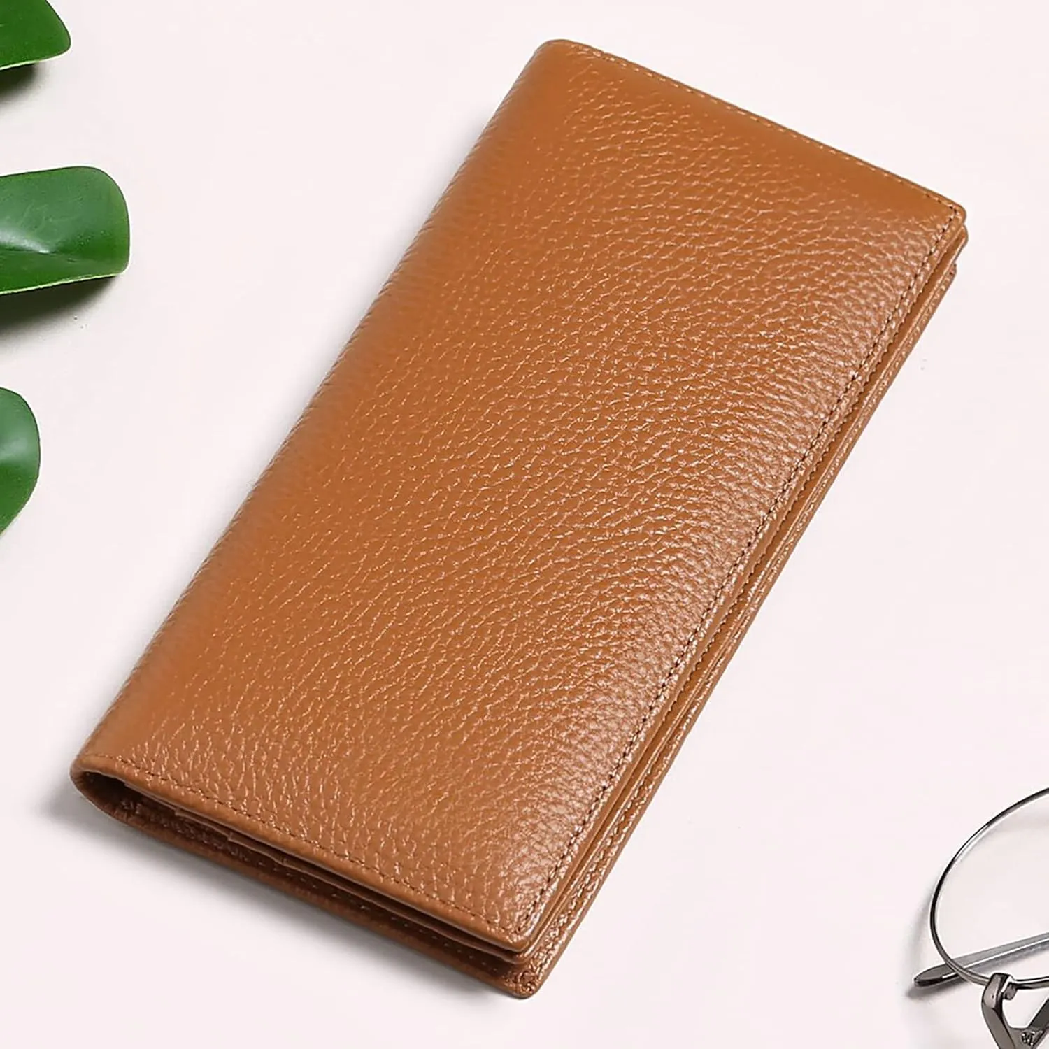 GOIACII Wallets for Women RFID Blocking Ultra Slim Real Leather Credit Card Holder Clutch