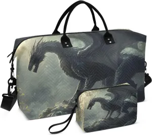 Gothic Dragon Duffel Bag for Travel Gym Sport, Weekender Travel Bags Carry on Overnight Bag
