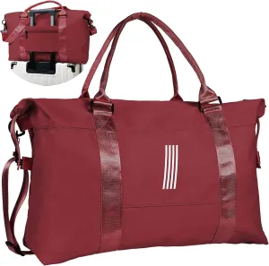 Graduation Gifts, Initial Travel Duffel Bag, Sports Bag, Personalized Weekender Bag with Shoulder Strap, Monogram Overnight Bag, Gift for Friend Housewarming Gifts (Letter I)