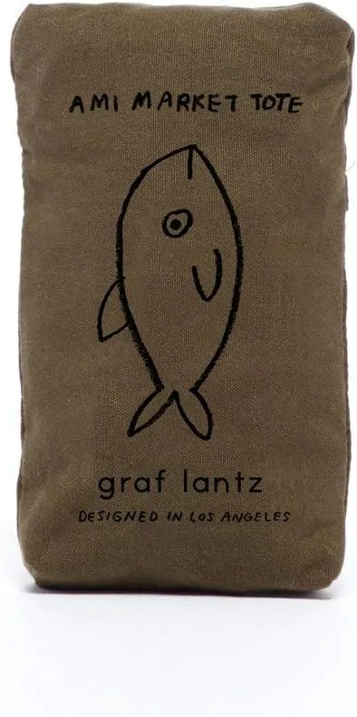 Graf Lantz Tote - Net Mesh Market Tote - 100% Cotton Grocery Bag Replacement - Reusable, Washable, Versatile (Army)