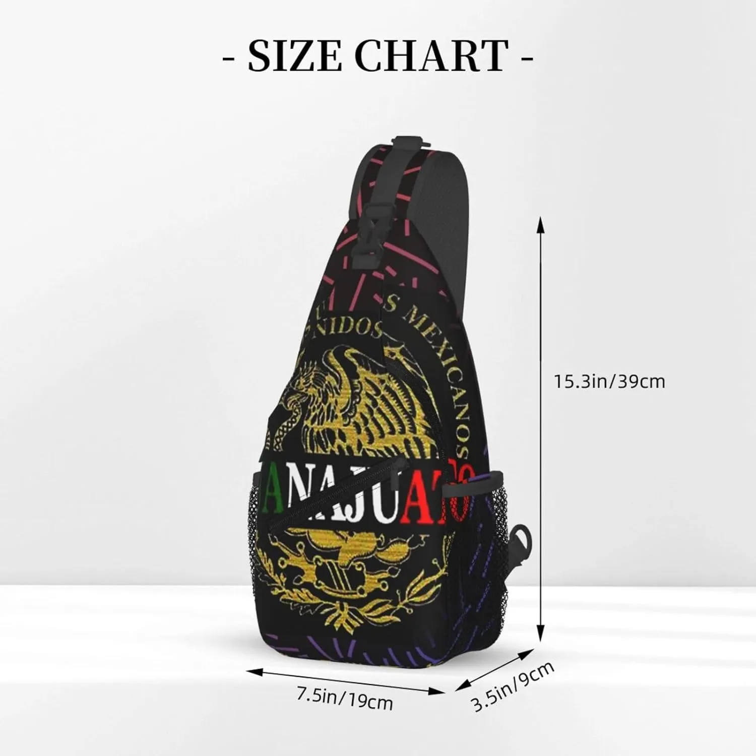 Guanajuato Crossbody For Men Women Sling Chest Bag Shoulder Bag Lightweight One Strap Backpack Multipurpose Travel Hiking Daypack