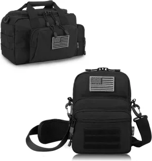 Gun Range Bag Small (Black) Pistol Pouch Shoulder Bag Small (Black)