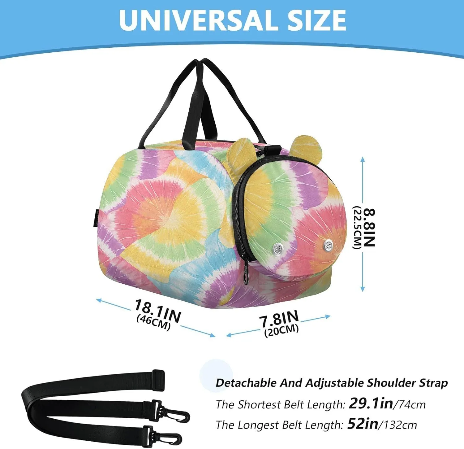 GuoChe Crossbody Wallet Purse with Shoes Compartment Waterproof Nylon Small Crossbody Phone Bag for Walk dog