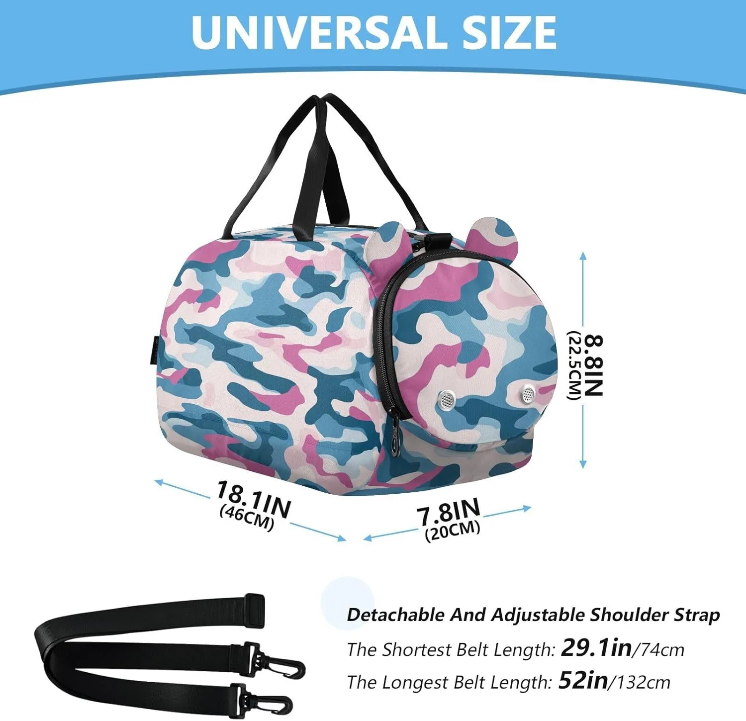 GuoChe Mini Crossbody Bags with Shoes Compartment Practical Small Shoulder Bags for For Hiking Traveling