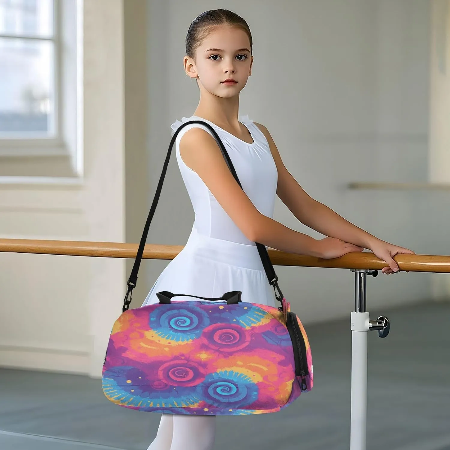 GuoChe Side Purse Crossbody with Shoes Compartment Beauty Small Shoulder Bag for Take a walk