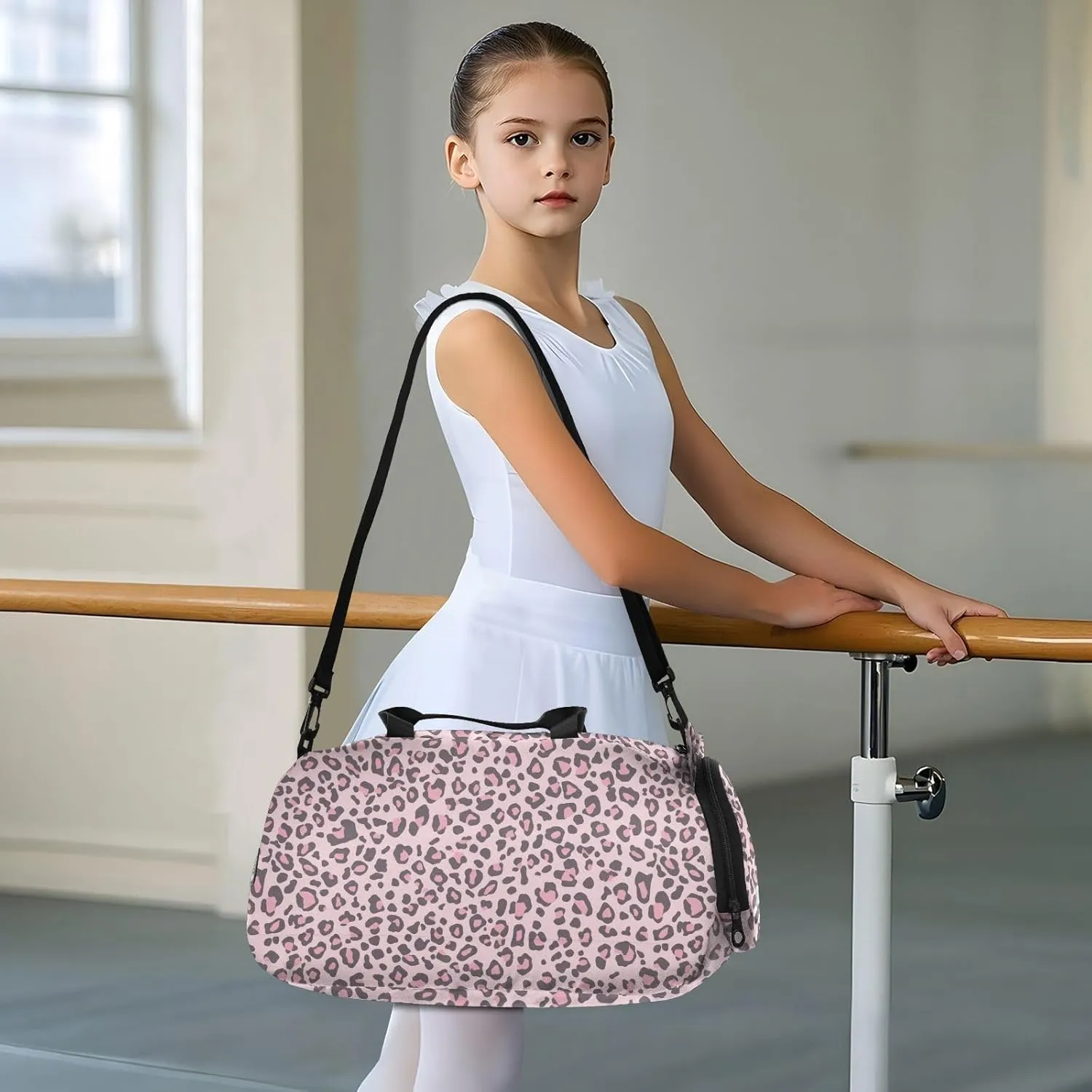 GuoChe Sling Bags Crossbody with Shoes Compartment Comfort Black Handbag for Have a meal