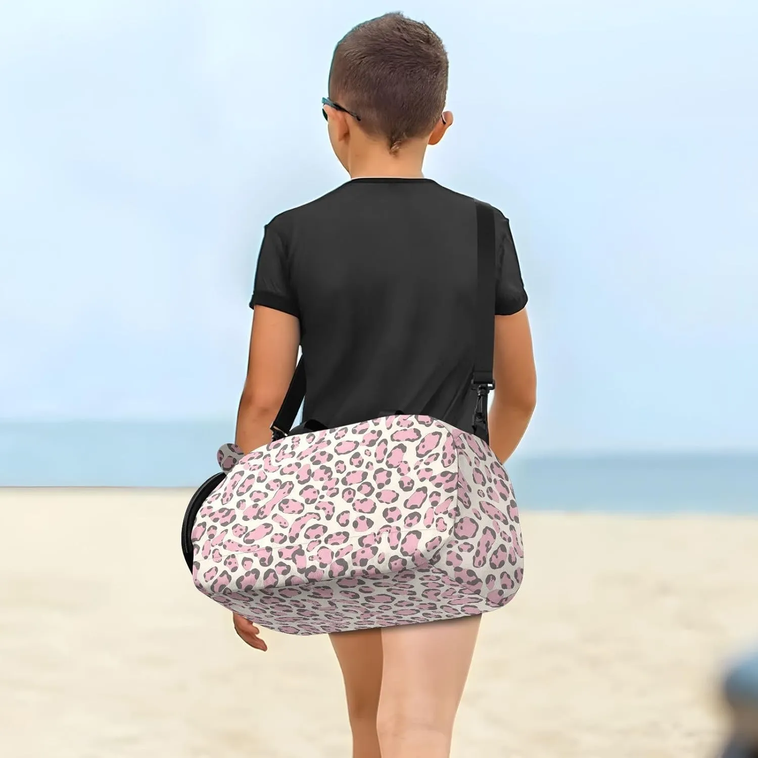 GuoChe Sling Bags Crossbody with Shoes Compartment Comfort Black Handbag for Have a meal