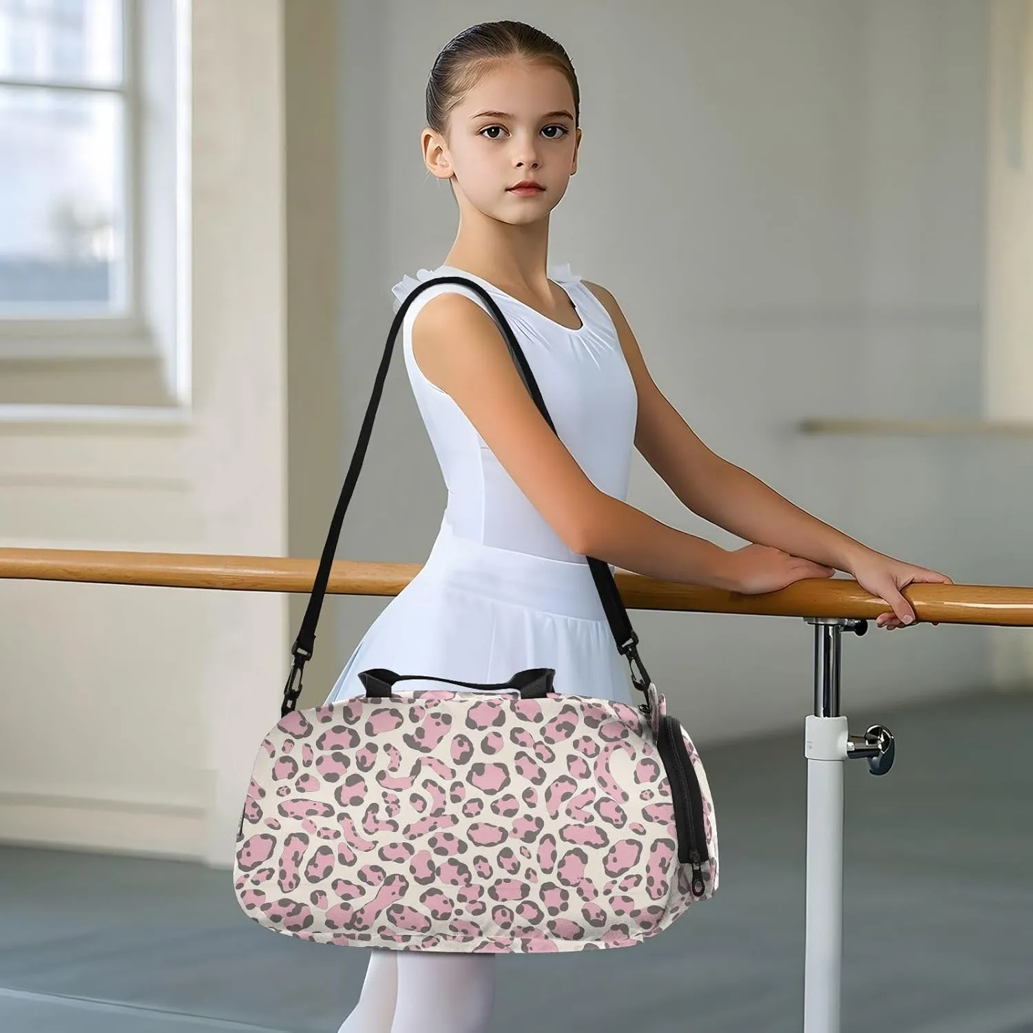 GuoChe Sling Bags Crossbody with Shoes Compartment Comfort Black Handbag for Have a meal
