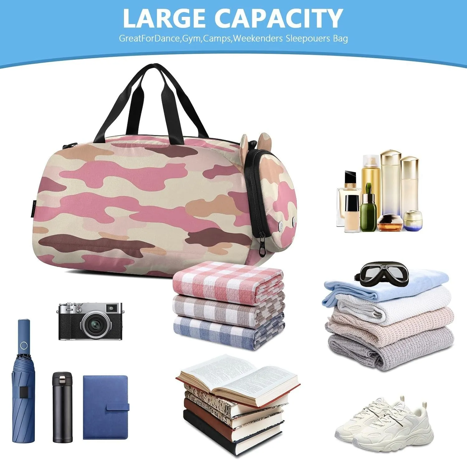 GuoChe West Crossbody Purse with Shoes Compartment Practical Messenger Bag Crossbody for Have a meal