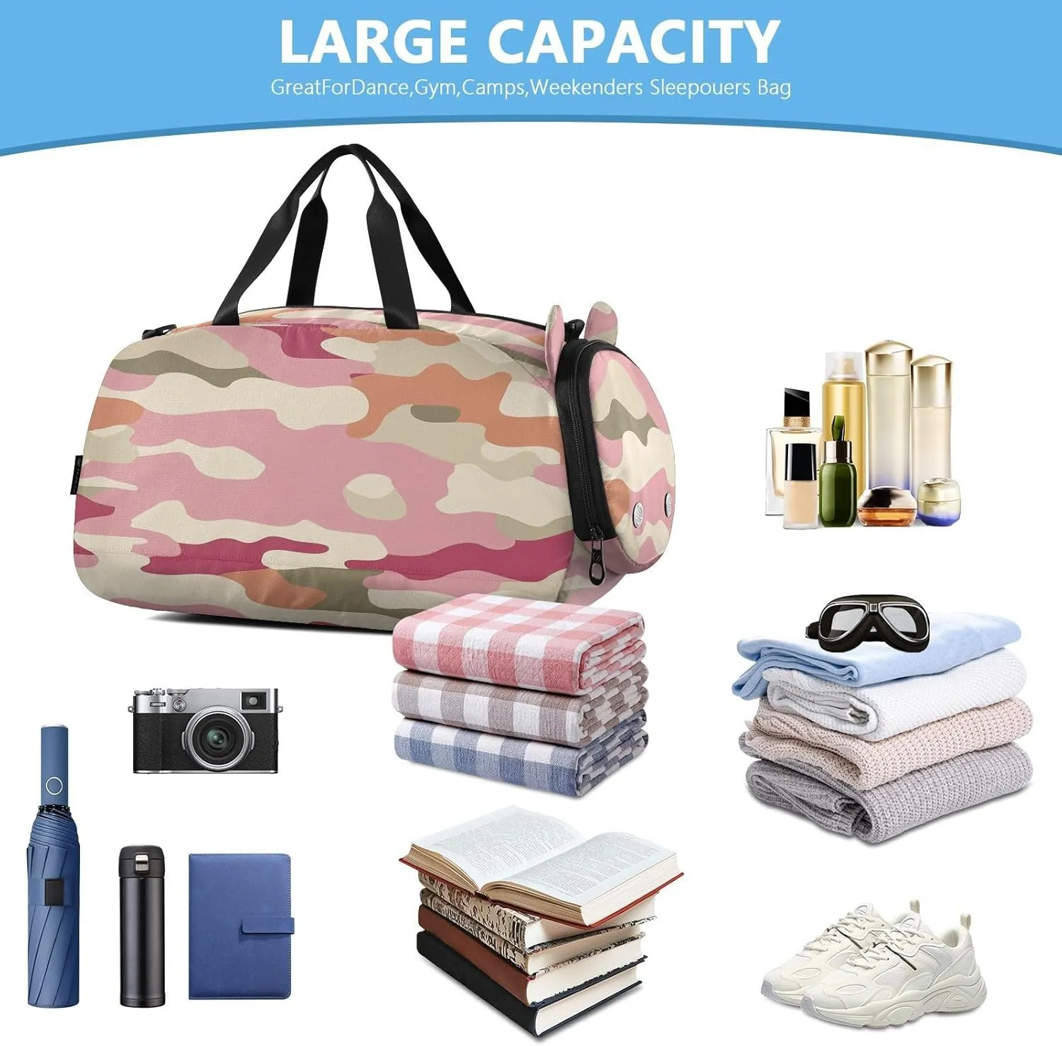 GuoChe West Crossbody Purse with Shoes Compartment Practical Messenger Bag Crossbody for Have a meal