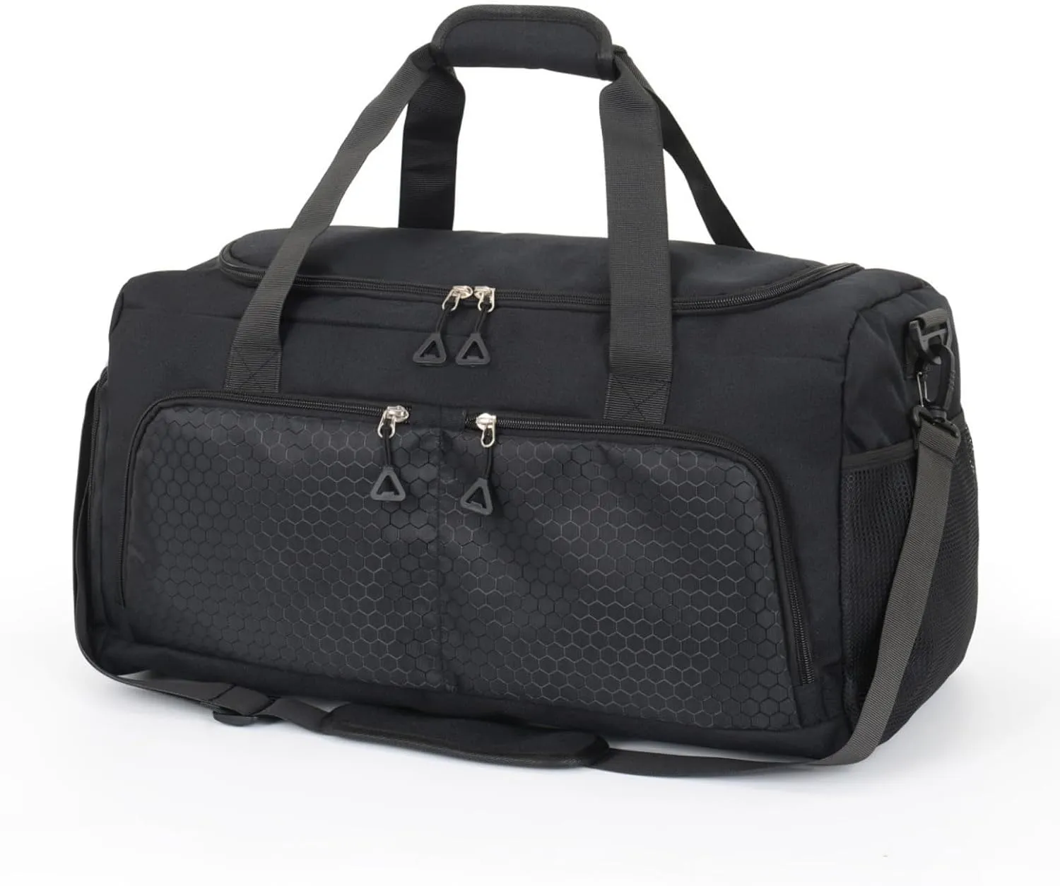 Gym Bag for Men Women, Small Sports Gym Bags with Wet Pocket & Shoes Compartment, Overnight Travel Duffle Bags, Carry on Weekender bag Waterproof for Fitness Workout Yoga - Black